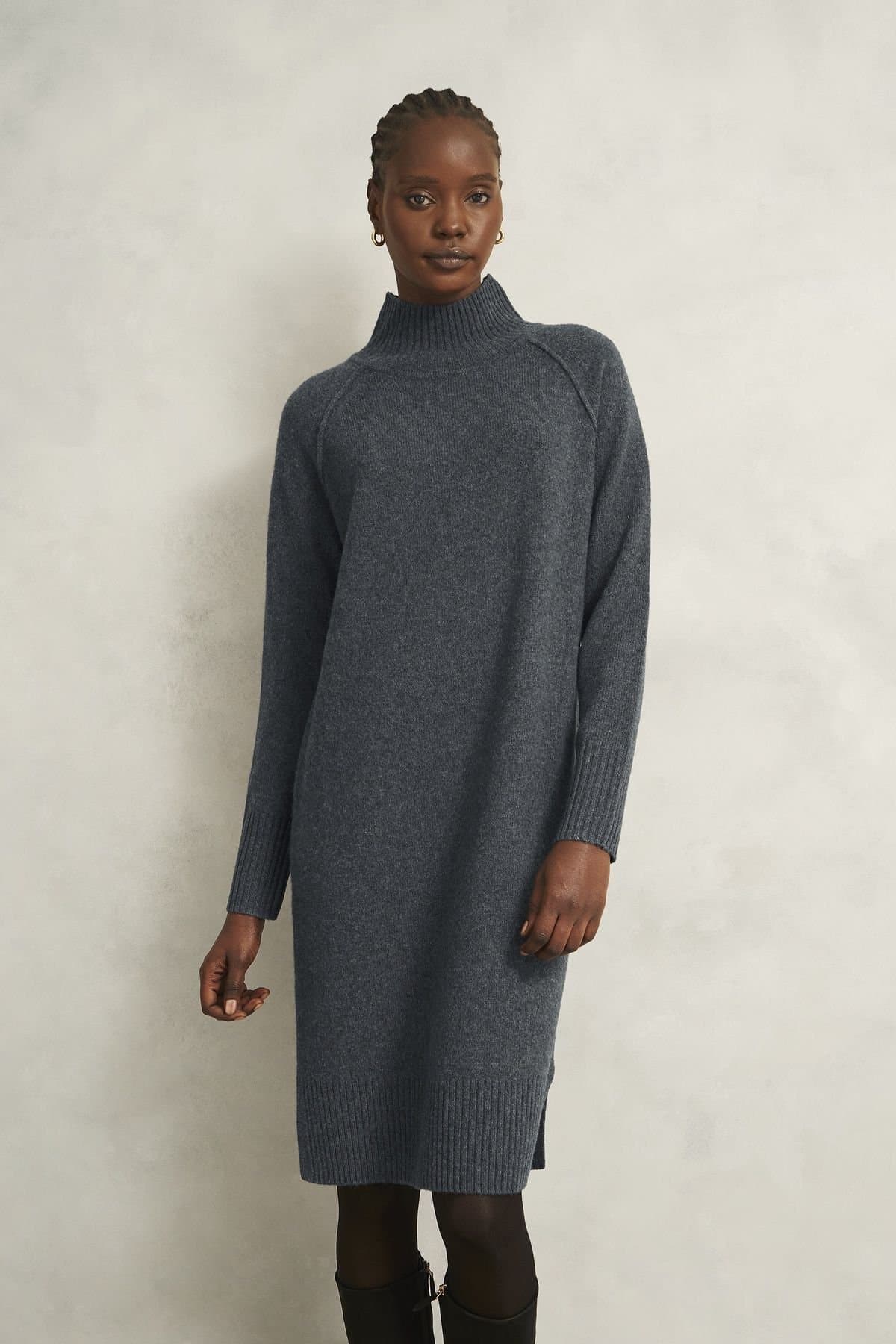 Hobbs London Hobbs London Women's Lorraine Knit Dress in Dark Grey