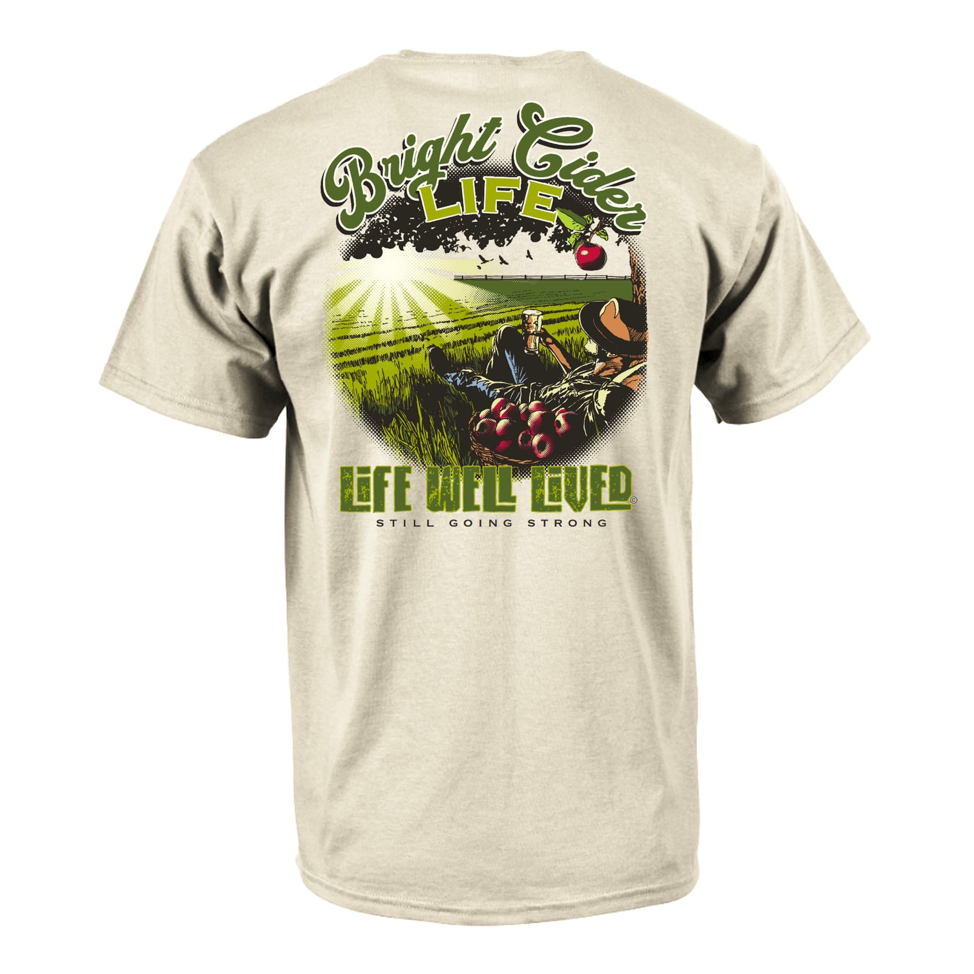 Life Well Lived Life Well Lived Men's Bright Cider Life T-shirt in Light Sand