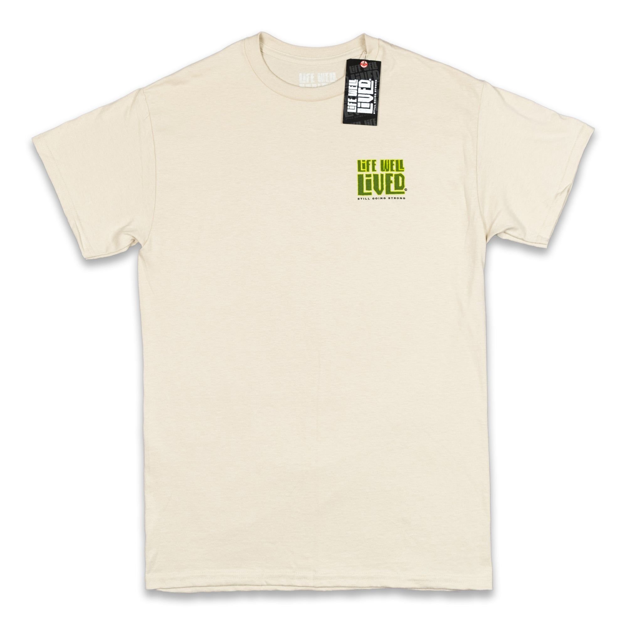 Life Well Lived Life Well Lived Men's Bright Cider Life T-shirt in Light Sand - 3