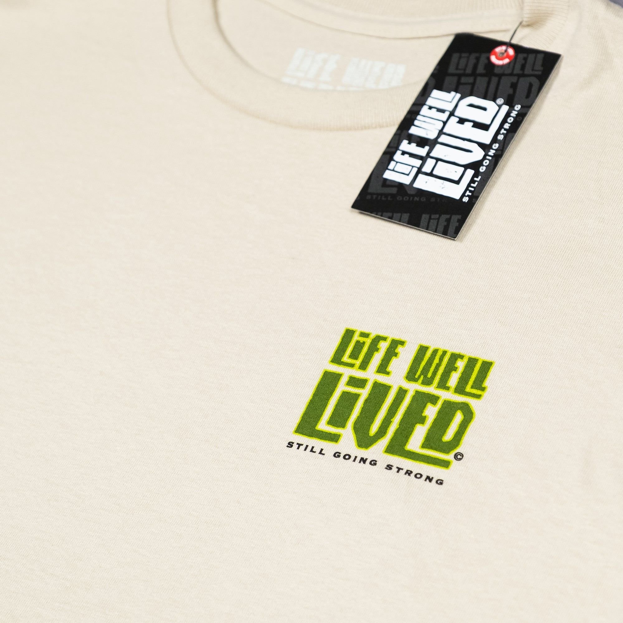 Life Well Lived Life Well Lived Men's Bright Cider Life T-shirt in Light Sand - 4