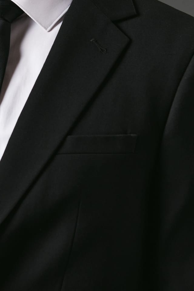 Burton Burton Men's Black Slim Fit Essential Suit Jacket - 2