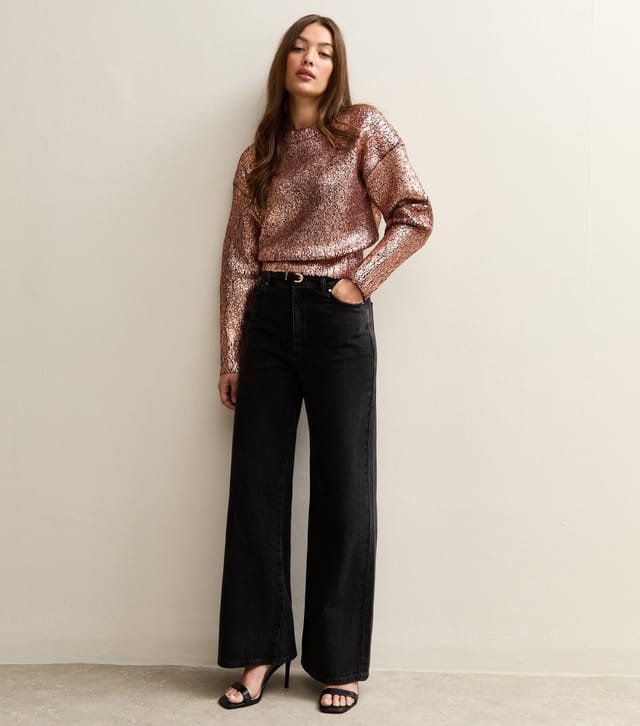 New Look Women's Bronze Foil Print Jumper New Look - 2