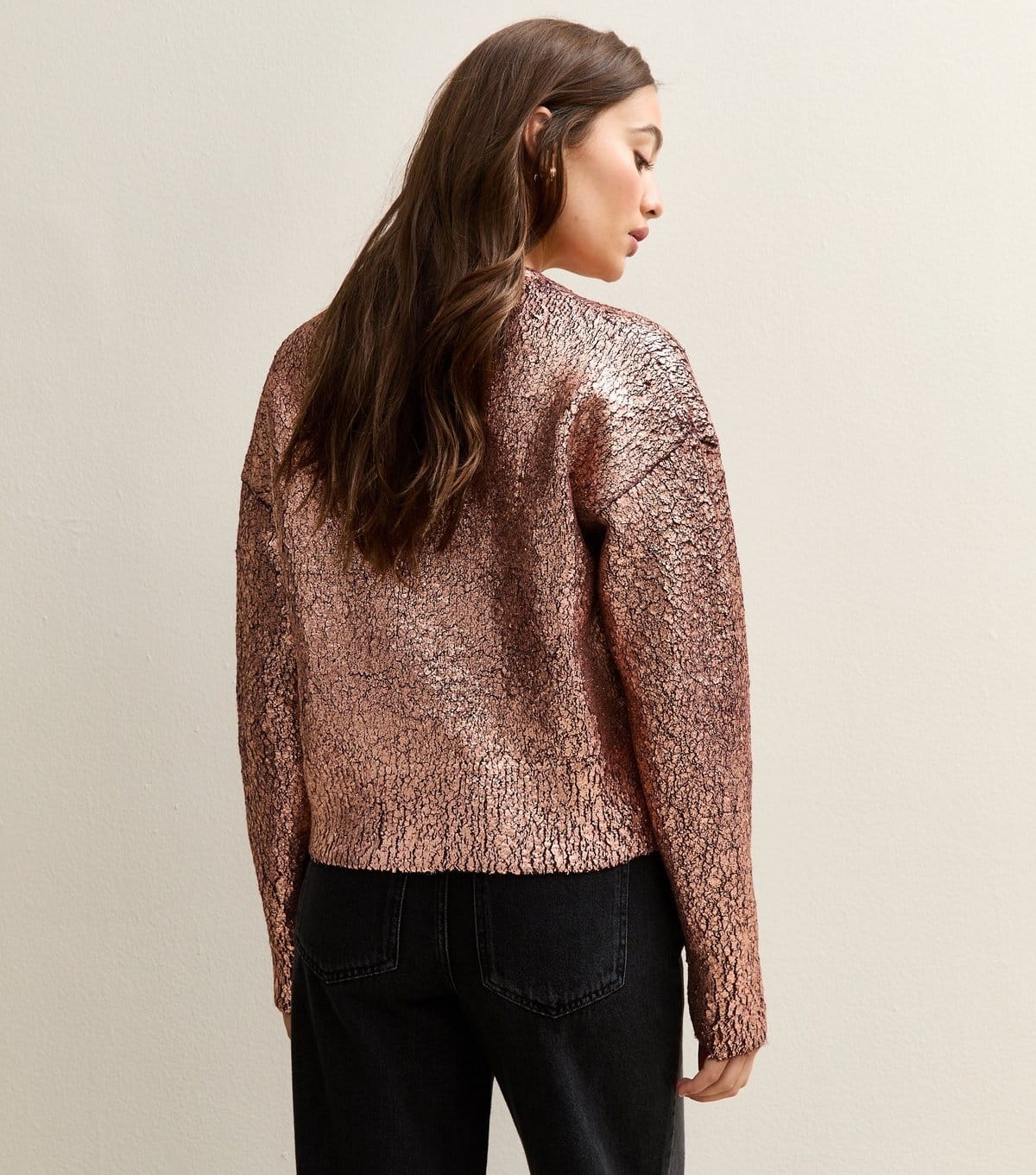 New Look Women's Bronze Foil Print Jumper New Look - 4