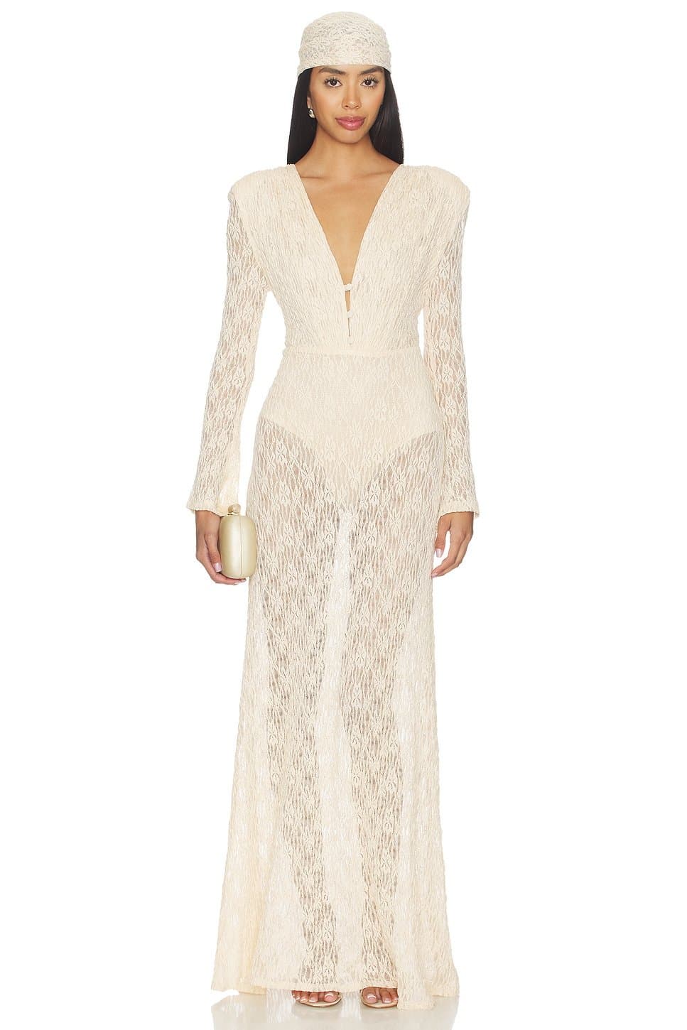 revolve Long Sleeve Lace Maxi Dress