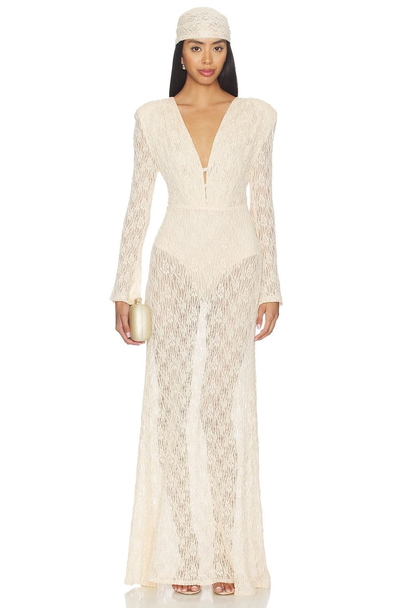revolve Long Sleeve Lace Maxi Dress - 1