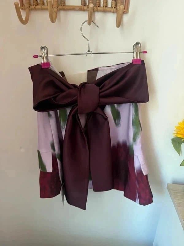 ASOS ASOS Luxe Bandeau Bow Back Tailored Blazer Top - size 12 BNWT