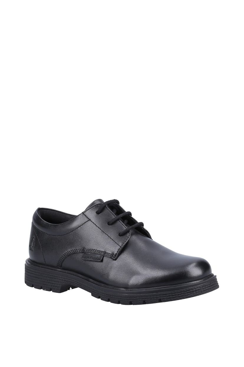 Hush Puppies Hush Puppies Women's Black 'Polly' Junior Leather School Shoe - 1