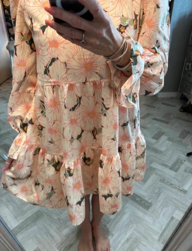 Never Fully Dressed Pretty Never Fully Dressed with lovely sleeves and tie neck dress size 12