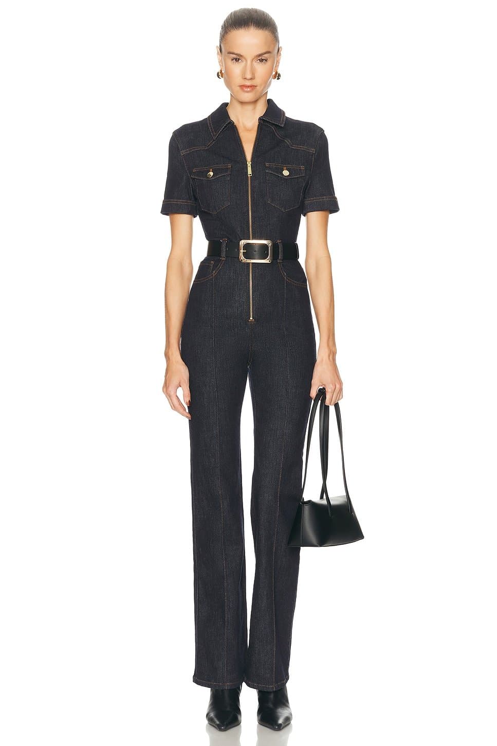 revolve Indigo Denim Jumpsuit