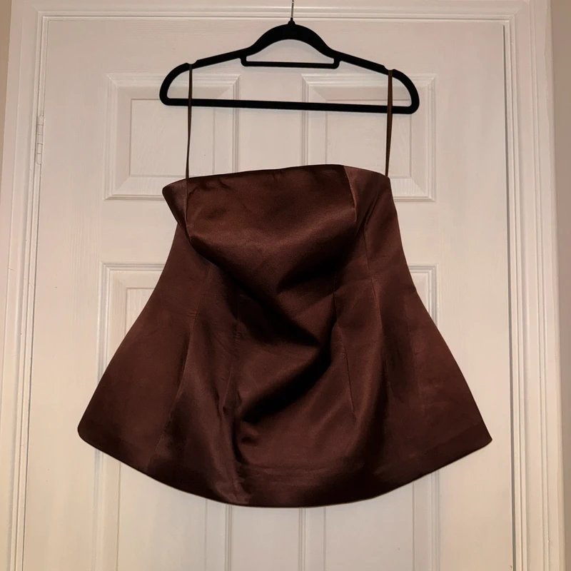 ASOS ASOS Luxe Satin Peplum Top - 1