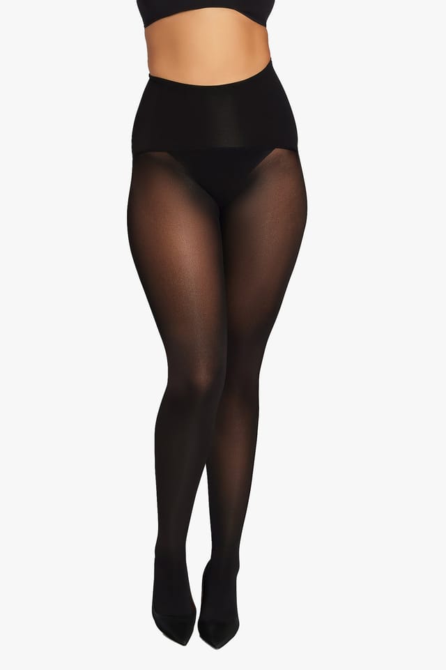 Heist Heist Women's The Eighty Contour Opaque Shaping Tight in Black - 2
