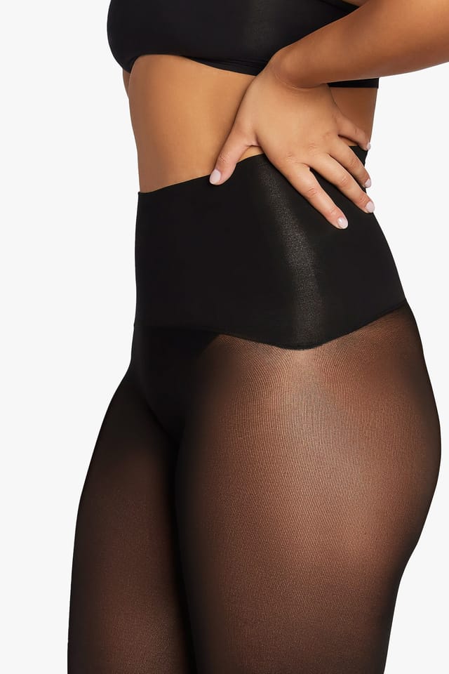 Heist Heist Women's The Eighty Contour Opaque Shaping Tight in Black - 3