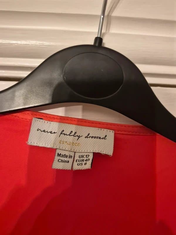 Never Fully Dressed Orange satin never fully dressed wrap dress