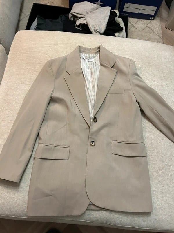 Bershka Sand / beige blazer