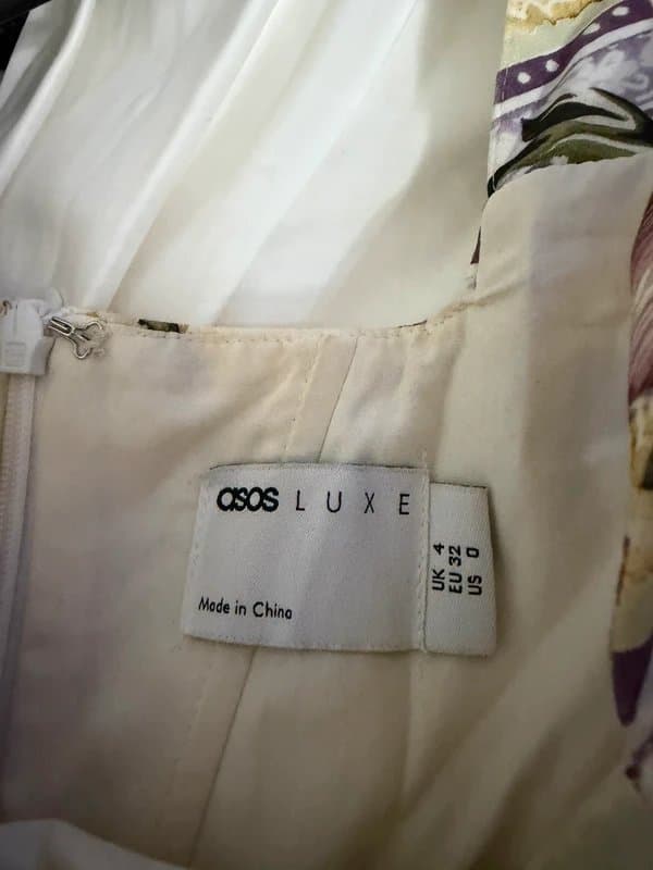 ASOS ASOS Luxe Floral Corset Mini Dress – D&G Inspired - XXS - RRP £95
