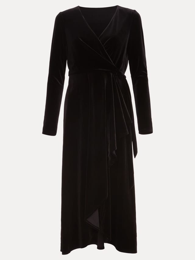 Phase Eight Phase Eight Women's Julia Velvet Wrap Dress in Black - 2