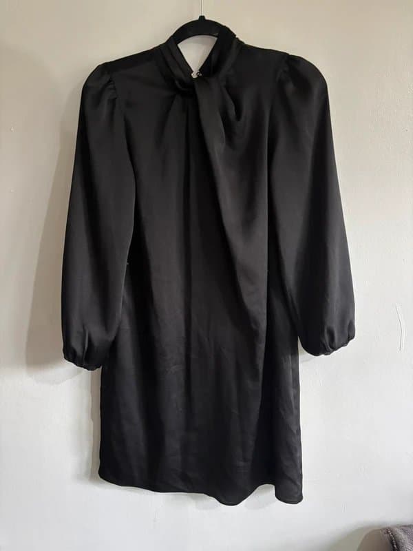 F&F Black knotted collar dress
