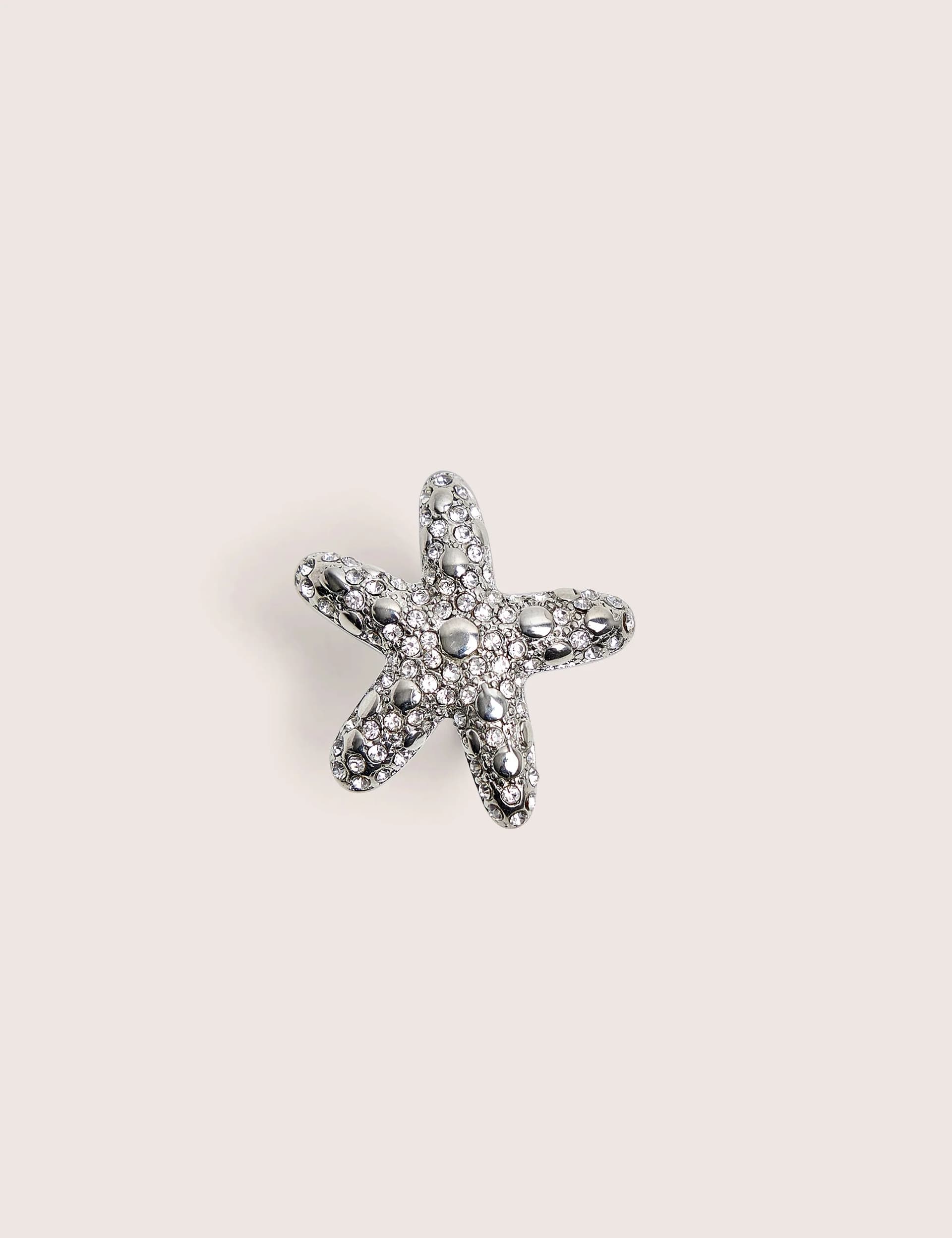Public Desire Diamante Starfish Ring in Silver