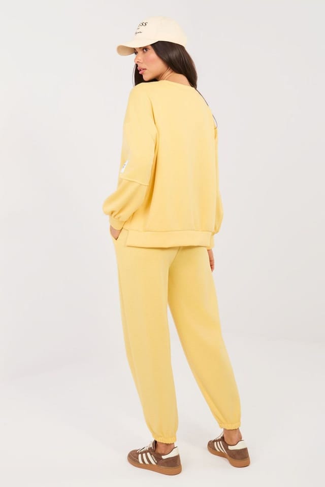 Love Lace Love Lace Women's Buttery Viscose Elastane Casual Tracksuit Set Style 224377 in Yellow - 2