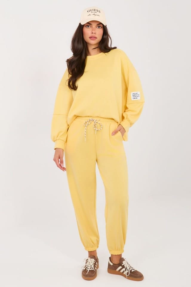 Love Lace Love Lace Women's Buttery Viscose Elastane Casual Tracksuit Set Style 224377 in Yellow - 3