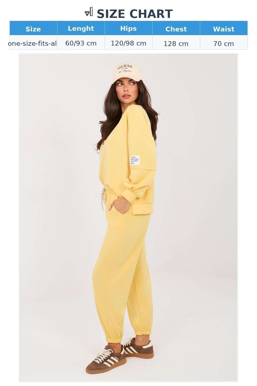 Love Lace Love Lace Women's Buttery Viscose Elastane Casual Tracksuit Set Style 224377 in Yellow - 4