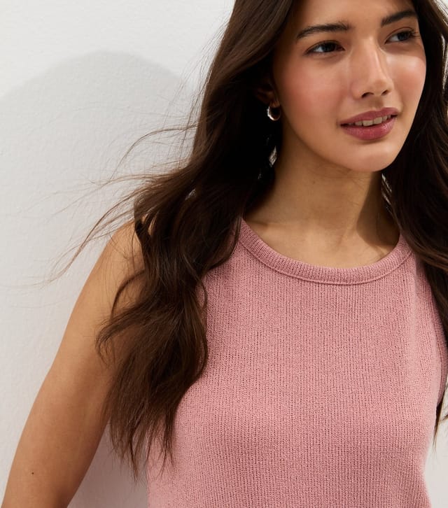 New Look Women's Pink Textured Vest Top New Look - 2