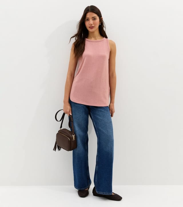 New Look Women's Pink Textured Vest Top New Look - 3