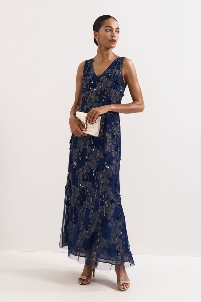 Phase Eight Phase Eight Women's Romita Maxi Dress in Dark Navy - 3