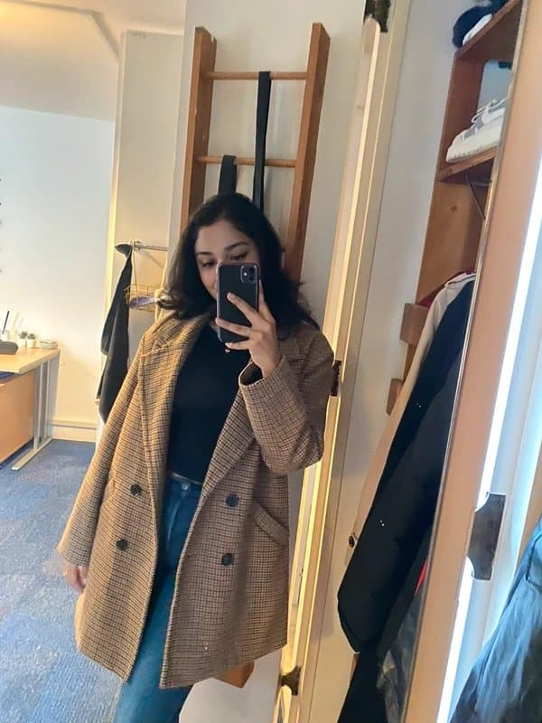 Bershka Bershka Plaid Oversized Blazer