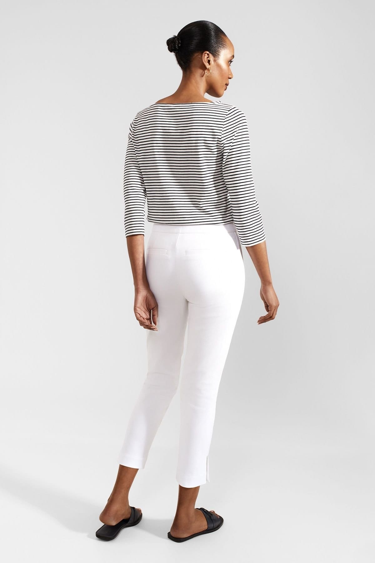 Hobbs London Hobbs London Women's Giselle Capri Cropped Trousers in White - 4