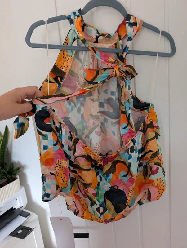 Never Fully Dressed Never Fully Dressed backless Costa Rica print halter neck - UK 18 BNWT