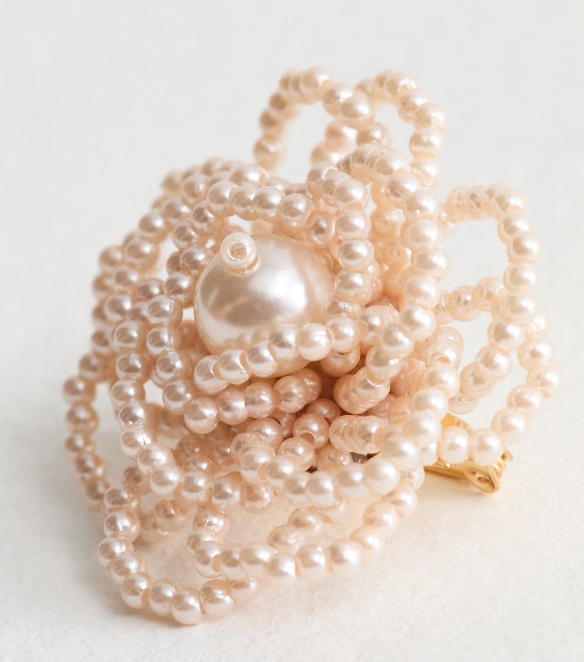 New Look Cream Faux Pearl Floral Brooch New Look - 4
