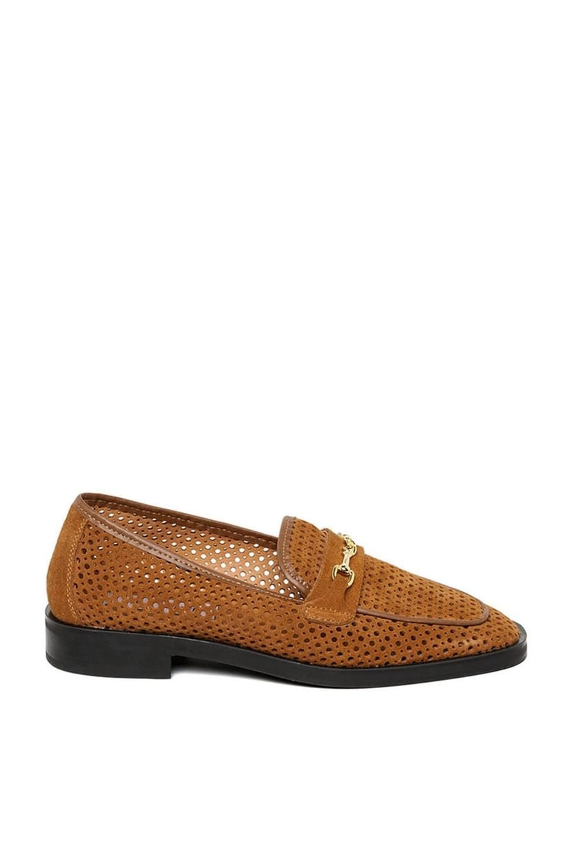 Steve Madden STEVE MADDEN Women's 'Nafisa Loafer Tan' Suede Flats in Tan - 1