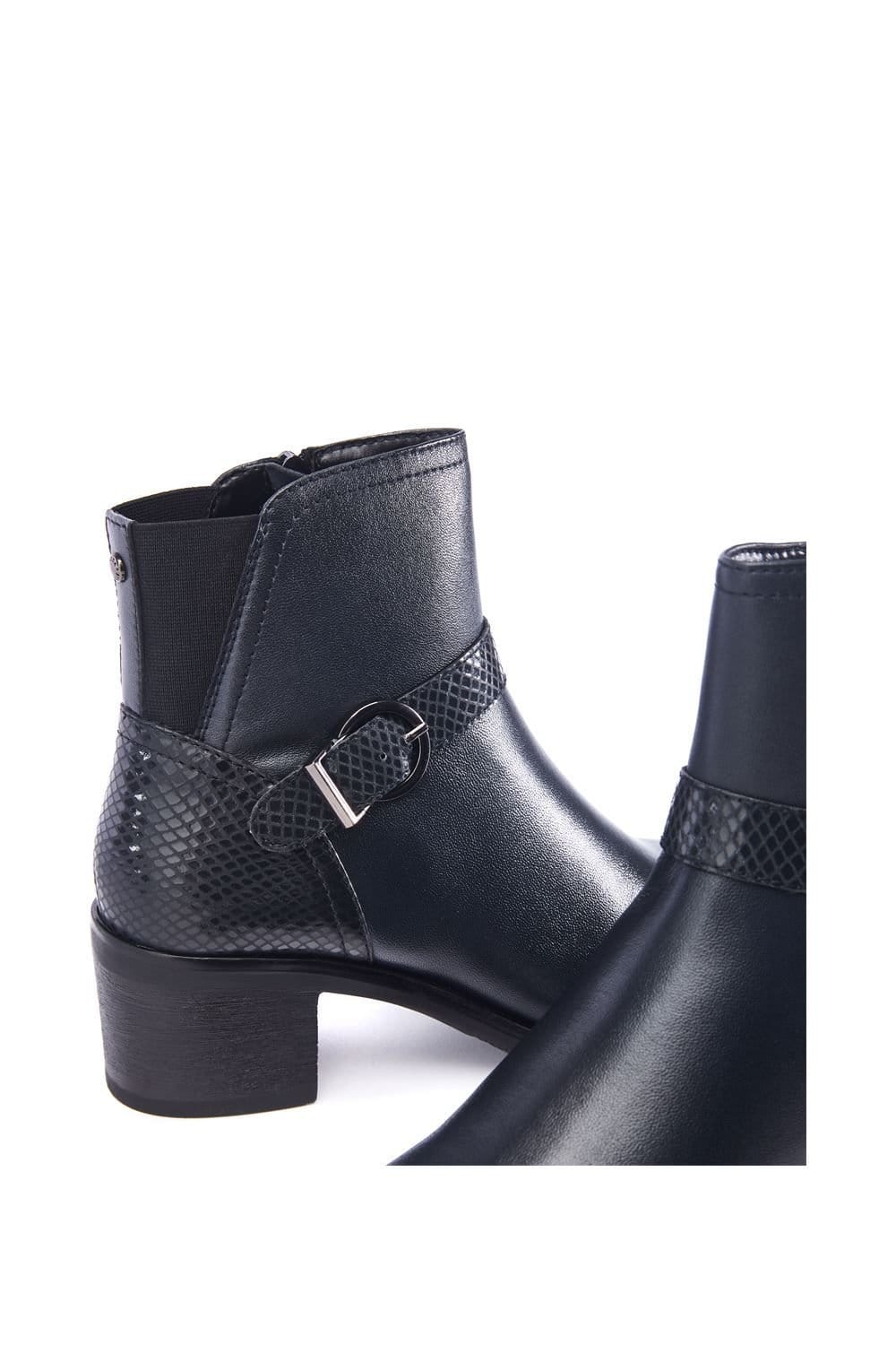 Moda in Pelle Moda In Pelle Women's 'Leighton' Leather Heeled Boots in Navy - 4