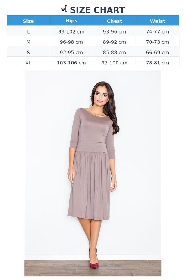 Love Lace Love Lace Women's Elegant Fitted Blouse & Flared Skirt Set in Brown - 3