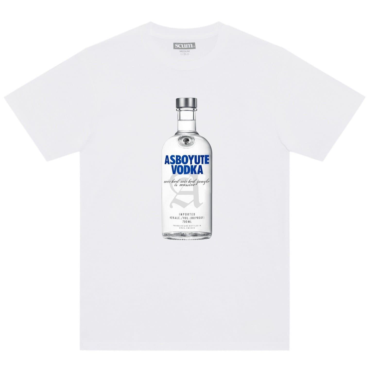 Scum Scum Men's Asbo-Yute Vodka T-Shirt in White