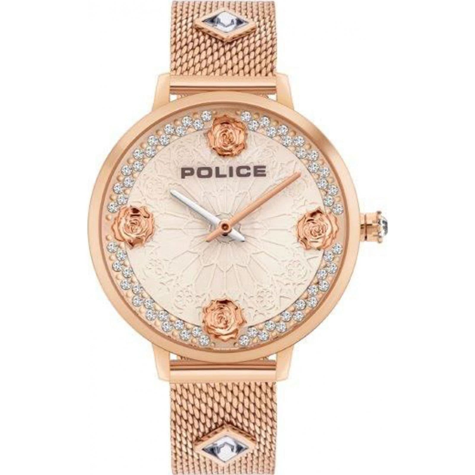 Police Police Men's PL.16031MSR-32MM 36mm Quartz Watch in Rose Gold