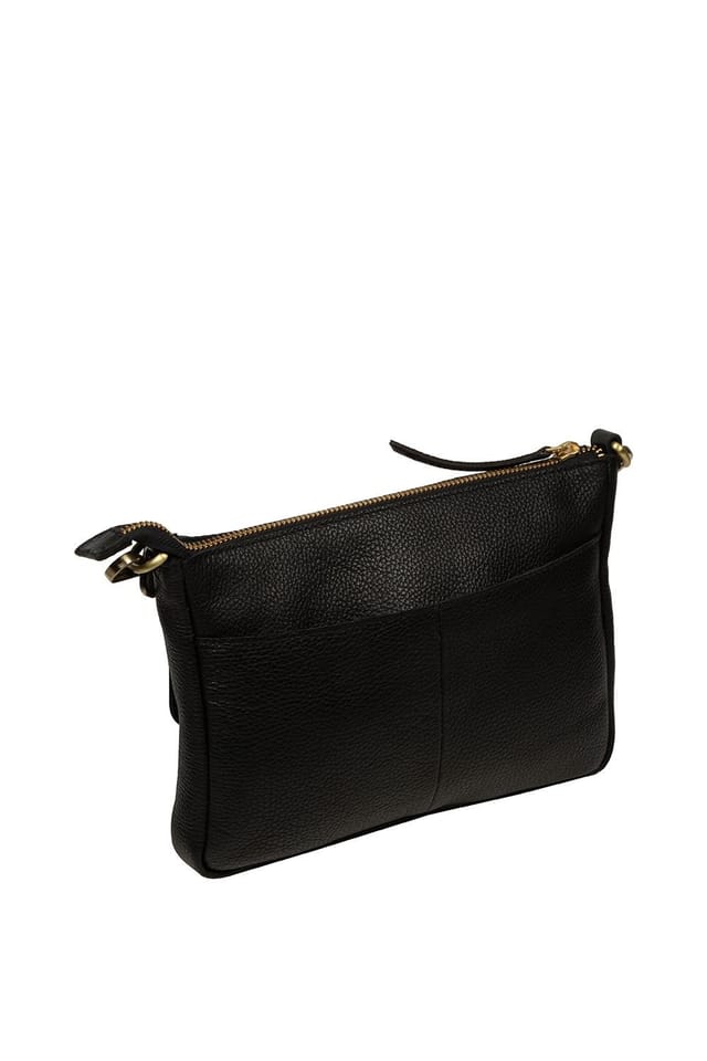 Pure Luxuries London Pure Luxuries London Women's 'Jessamine' Leather Cross Body Bag in Black - 2