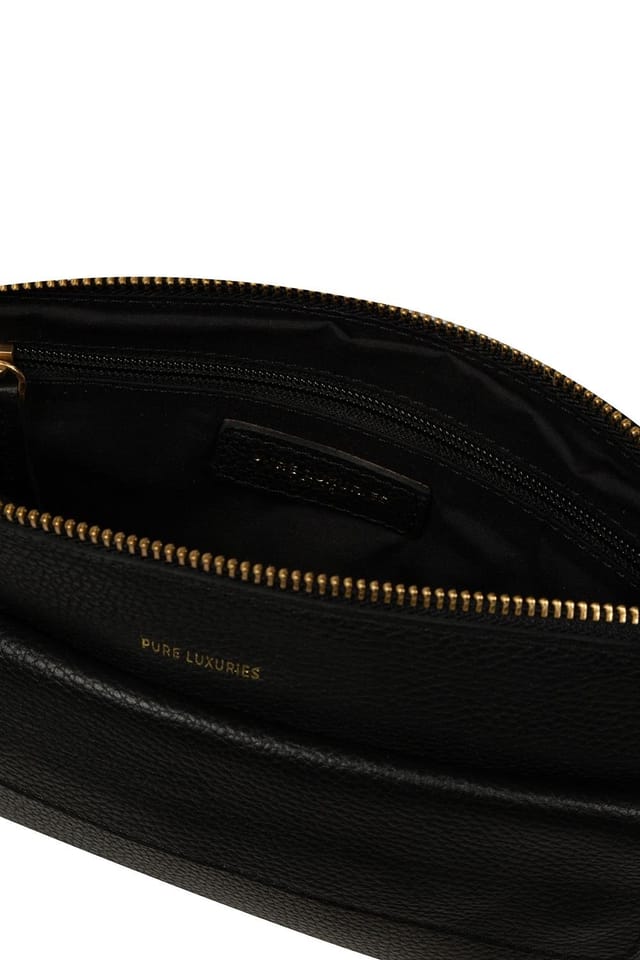 Pure Luxuries London Pure Luxuries London Women's 'Jessamine' Leather Cross Body Bag in Black - 3