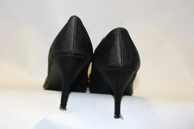 New Look Black Satin Shoes New Look Diamante Bow Detail Ladies Size 37 Uk 4 R raisingfundsforivf (644)
