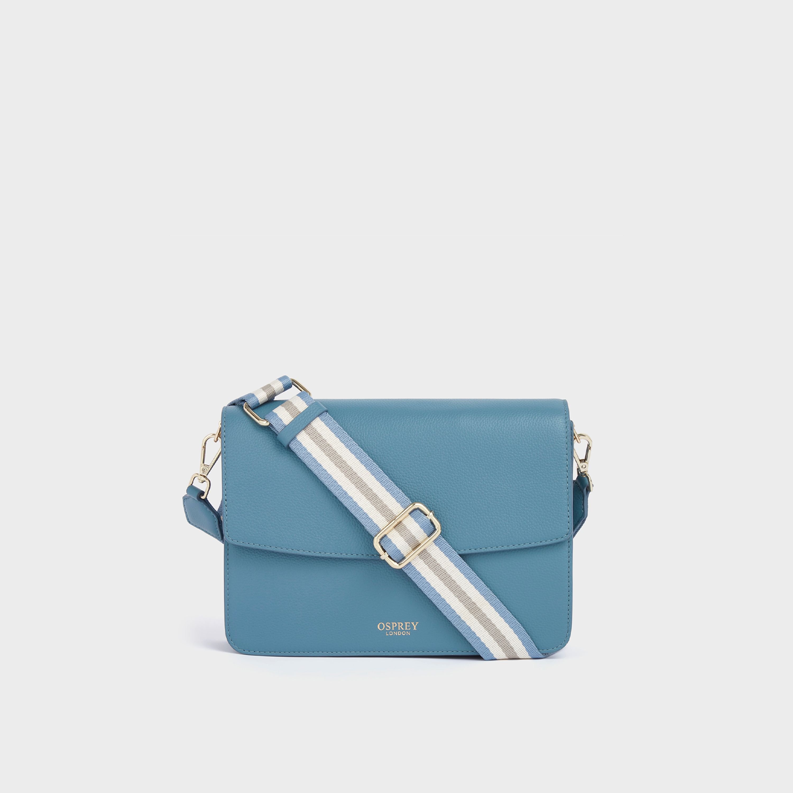 OSPREY LONDON OSPREY LONDON Women's The Margot Leather Crossbody Bag in Mid Blue - 2