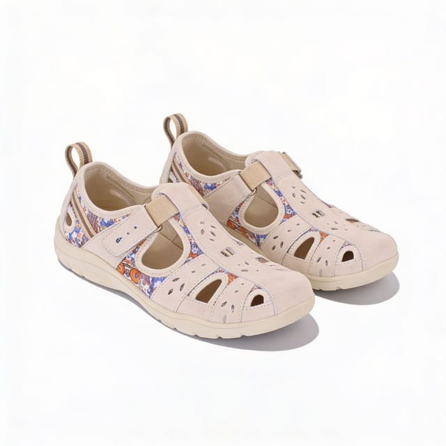 Free spirit Free spirit Women's Cleveland Touch Fasten Casual Shoes in Beige - 2