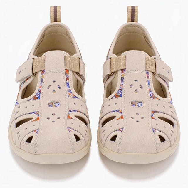 Free spirit Free spirit Women's Cleveland Touch Fasten Casual Shoes in Beige - 3