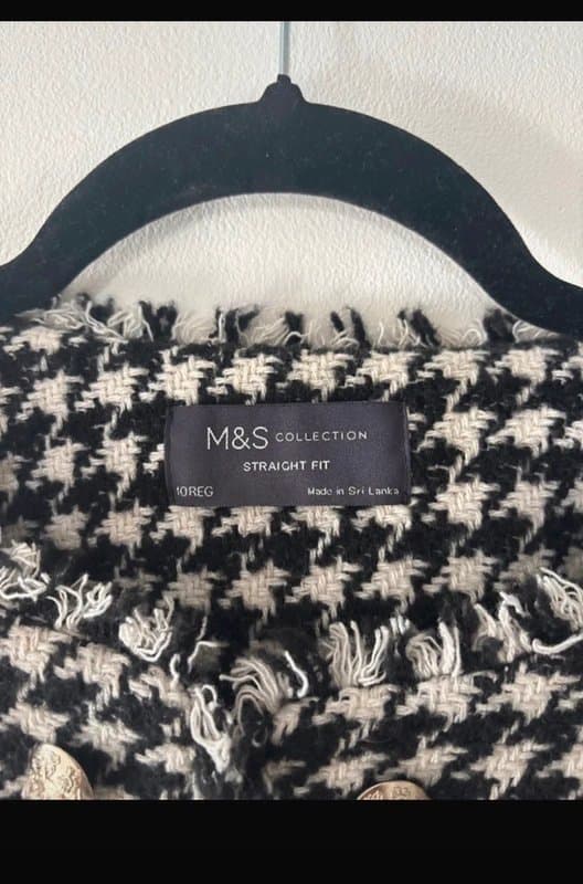 M&S Collection M&S dogtooth fitted jacket UK10