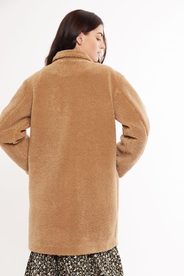 Louche Louche Women's Narimane Borg Duffle Coat - Camel in Beige - 2