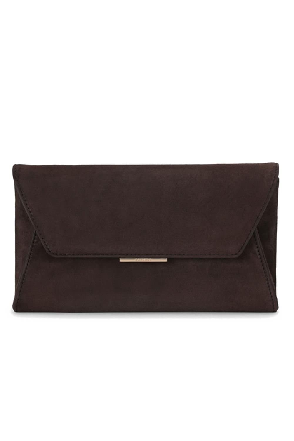 Carvela Carvela Women's 'Spirited Clutch' Suede Bag in Dark Brown