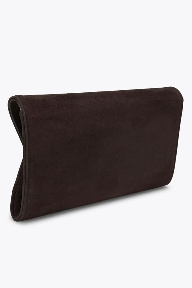 Carvela Carvela Women's 'Spirited Clutch' Suede Bag in Dark Brown - 3