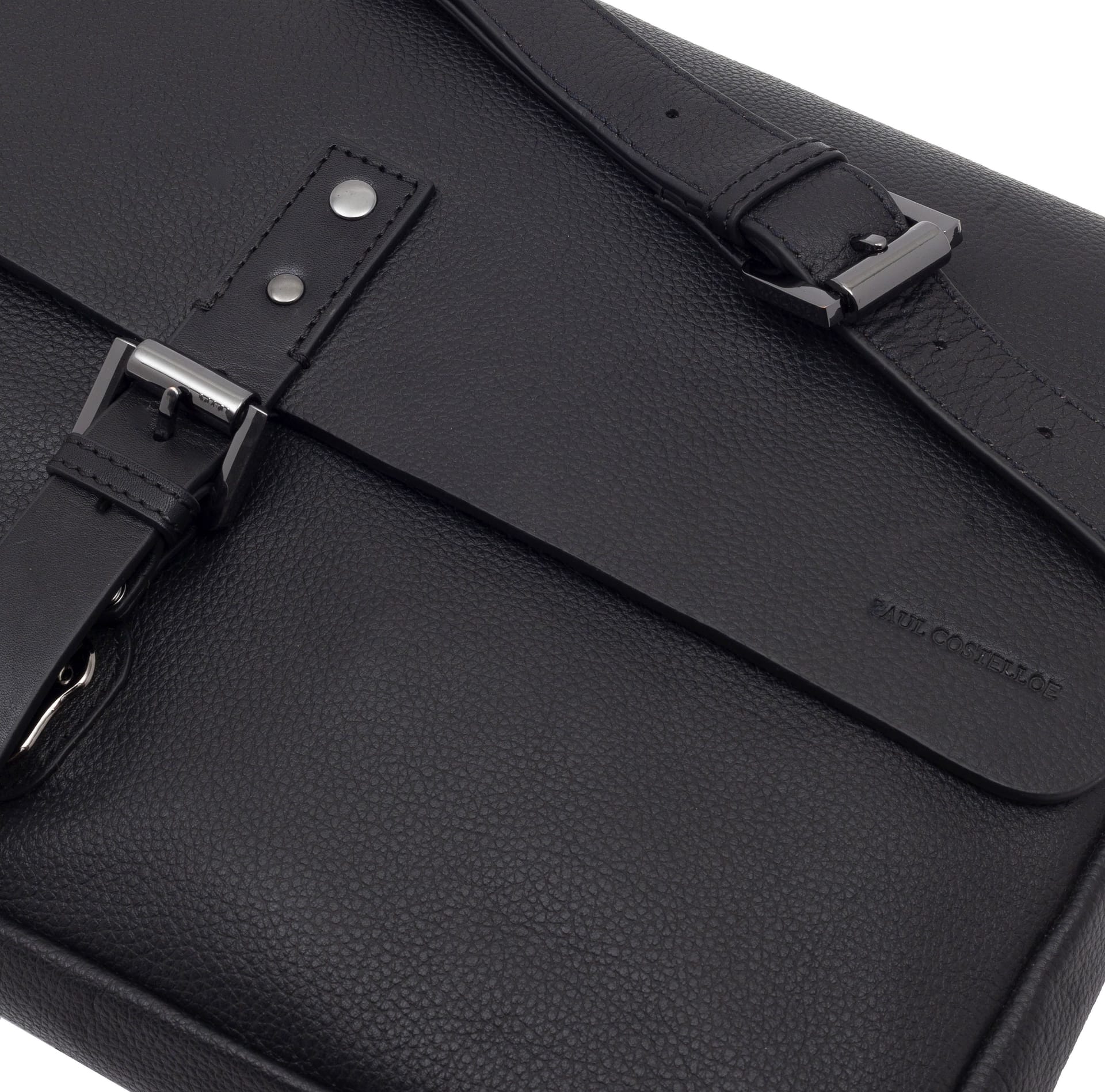 Paul Costelloe Paul Costelloe Men's Calico Leather Manbag in Black - 4