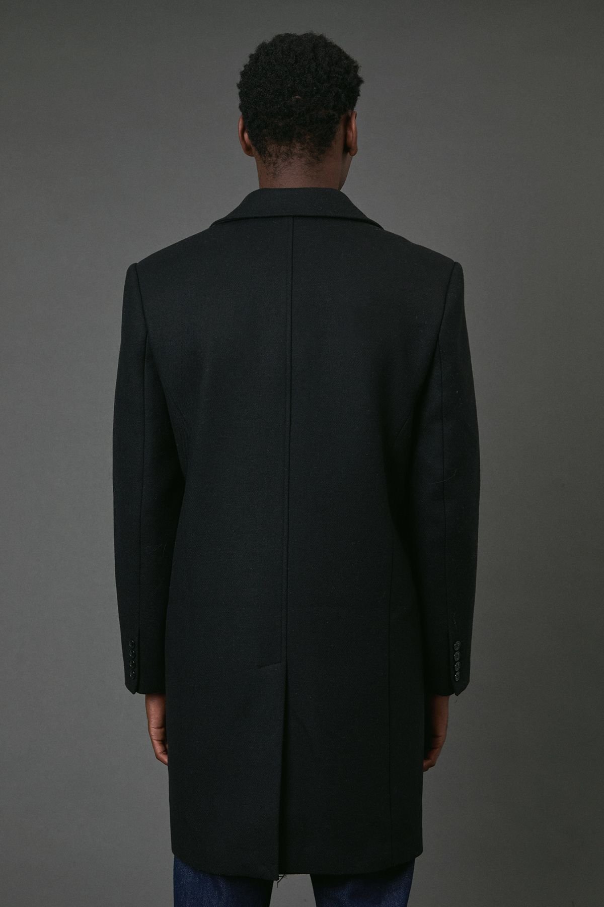 Maine Maine Men's Black Wool Blend Epsom Coat - 3