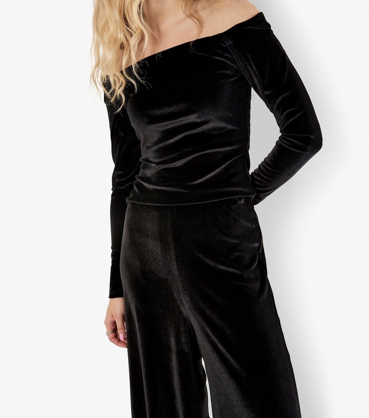 Apricot Women's Black Velvet Clean Waist Trousers Apricot New Look - 4